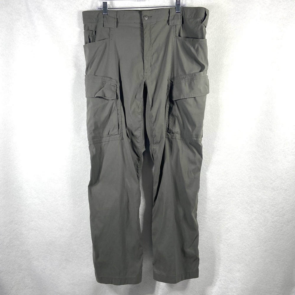 Duluth Trading Co Pants Mens 40x32 Gray Flex Dry On The Fly Cargo Slim Fit